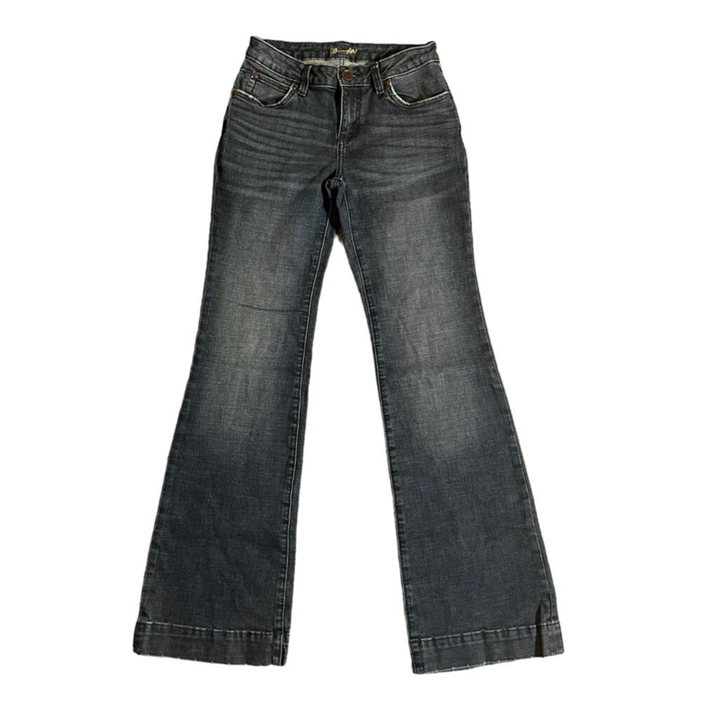 Wrangler Retro Mid Rise Wide Leg Trouser Jeans Womens Long Size 3x34 Country